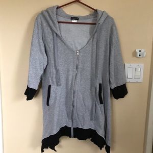 Venus gray hoodie with black trim XL